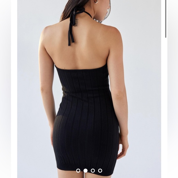NWT Urban Outfitters Davina Cutout Halter Mini Dress - Picture 3 of 7